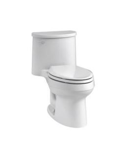 Picture of   Adair® one-piece elongated 1.28 gpf toilet with AquaPiston® flush technology and left-hand trip lever - K-6925