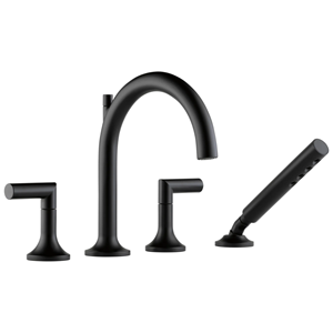 Picture of T67475-BL JASON WU FOR BRIZO™  4-HOLE ROMAN TUB WITH HAND SHOWER MATTE BLACK