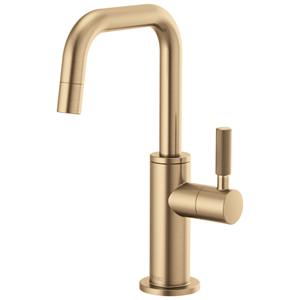 Picture of 61353LF-C-GL LITZE®  BEVERAGE FAUCET WITH SQUARE SPOUT AND KNURLED HANDLE LUXE GOLD