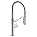 Picture of 983LF-SS  PRODECO PULLDOWN INDUSTRIAL SPRING KITCHEN FAUCET STAINLESS STEEL